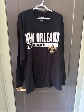 Team Apparel Black NFL Logo Long Sleeve Tee, mens XXL, like new